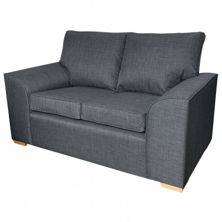 Dallas Two Seater Sofa in a Lena Plain Marl Grey Fabric | Beaumont