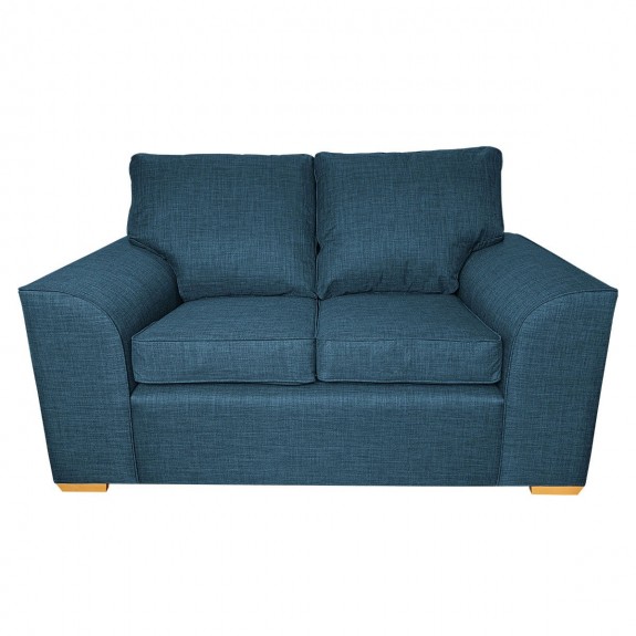 Dallas Two Seater Sofa in a Lena Plain Marl Petrol Fabric