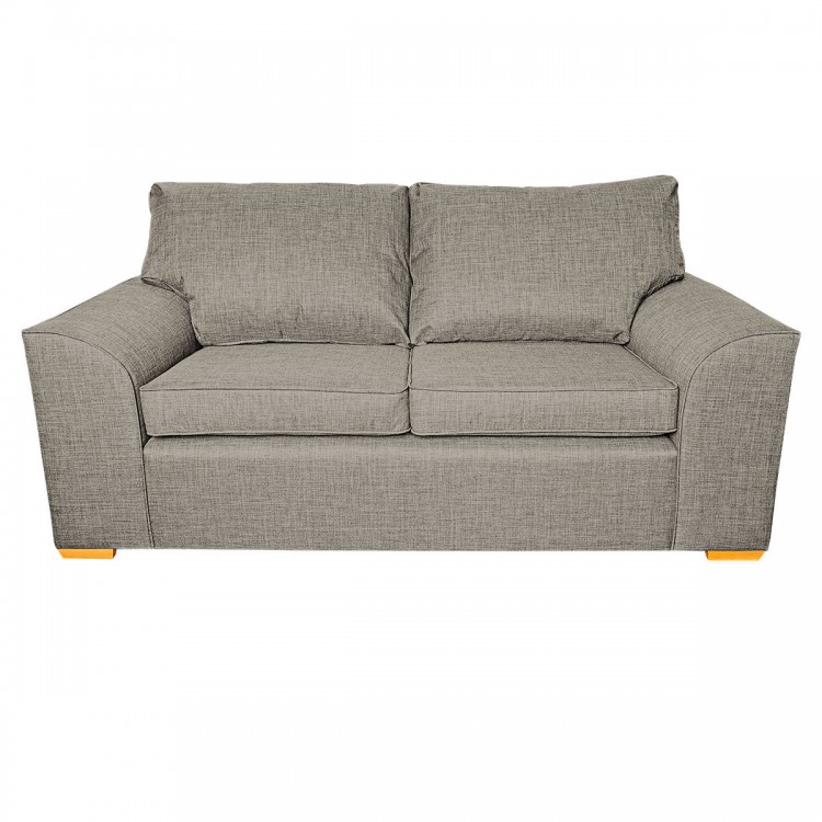Dallas Three Seater Sofa in a Lena Plain Marl Beige Fabric | Beaumont