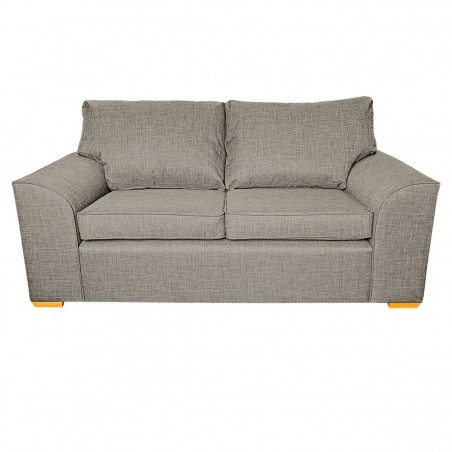 Dallas Three Seater Sofa in a Lena Plain Marl Beige Fabric | Beaumont