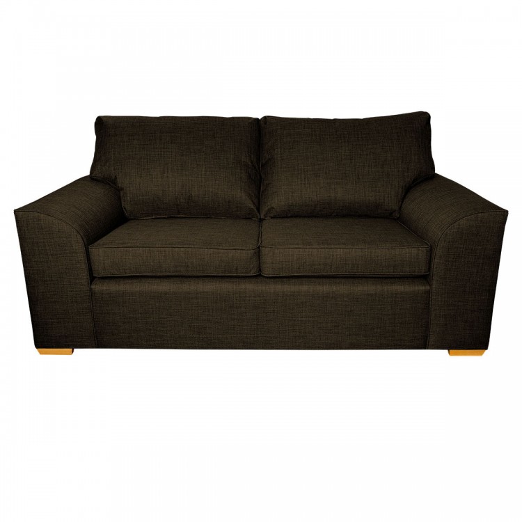 Dallas Three Seater Sofa in a Lena Plain Marl Brown Fabric | Beaumont