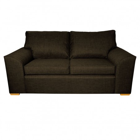 Dallas Three Seater Sofa in a Lena Plain Marl Brown Fabric | Beaumont