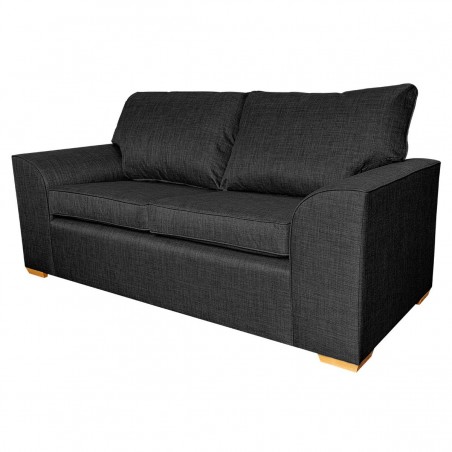 Dallas Three Seater Sofa in a Lena Plain Marl Charcoal Fabric | Beaumont