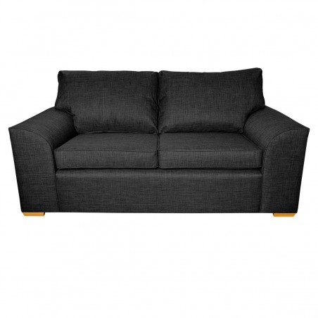 Dallas Three Seater Sofa in a Lena Plain Marl Charcoal Fabric | Beaumont