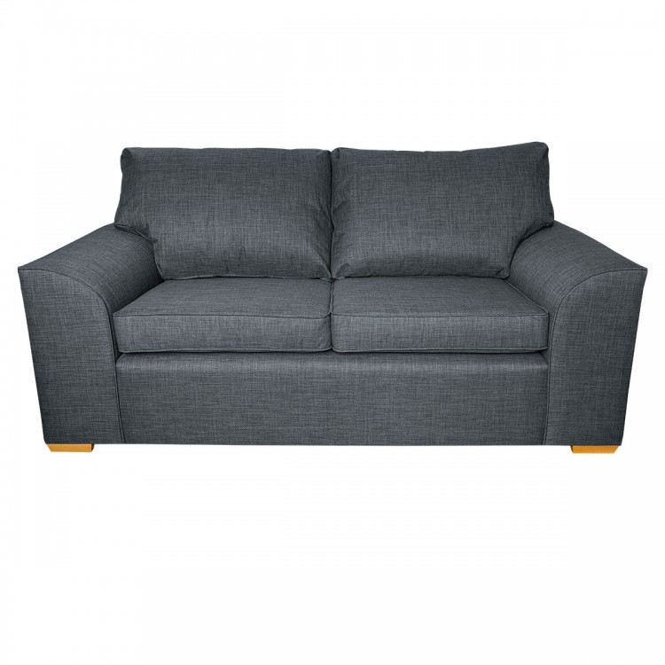 Dallas Three Seater Sofa in a Lena Plain Marl Grey Fabric | Beaumont