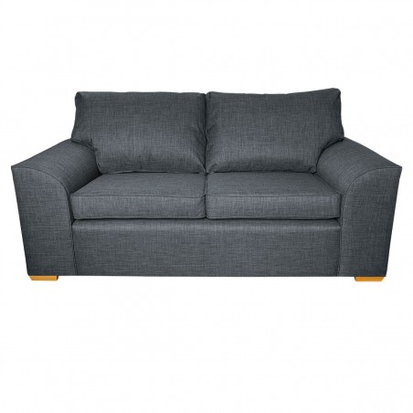 Dallas Three Seater Sofa in a Lena Plain Marl Grey Fabric | Beaumont