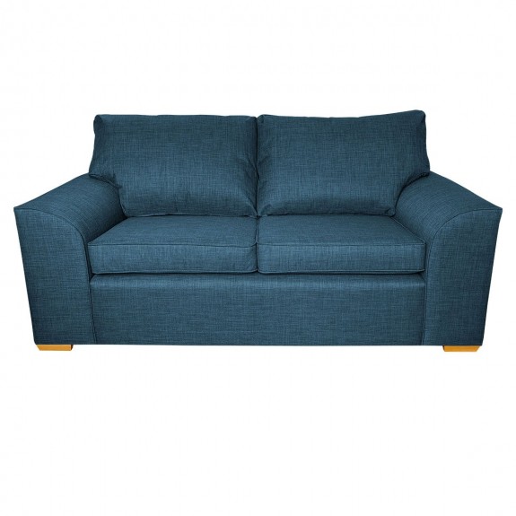 Dallas Three Seater Sofa in a Lena Plain Marl Petrol Fabric