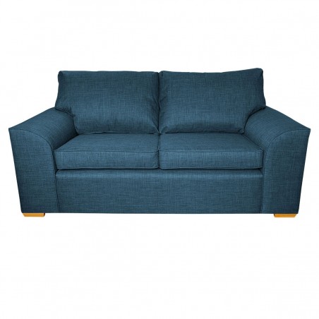 Dallas Three Seater Sofa in a Lena Plain Marl Petrol Fabric | Beaumont