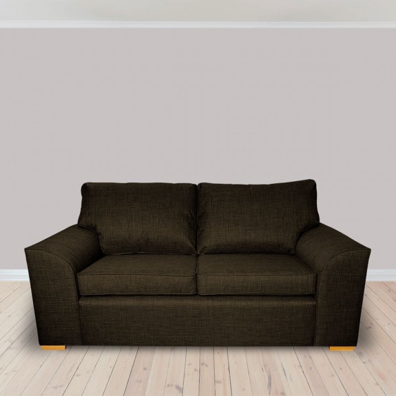 Dallas Three Seater Sofa in a Lena Plain Marl Brown Fabric | Beaumont