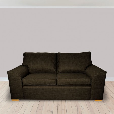 Dallas Three Seater Sofa in a Lena Plain Marl Brown Fabric | Beaumont
