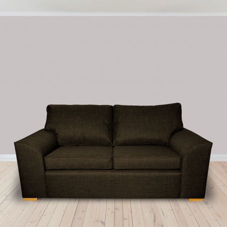 Dallas Three Seater Sofa in a Lena Plain Marl Brown Fabric | Beaumont