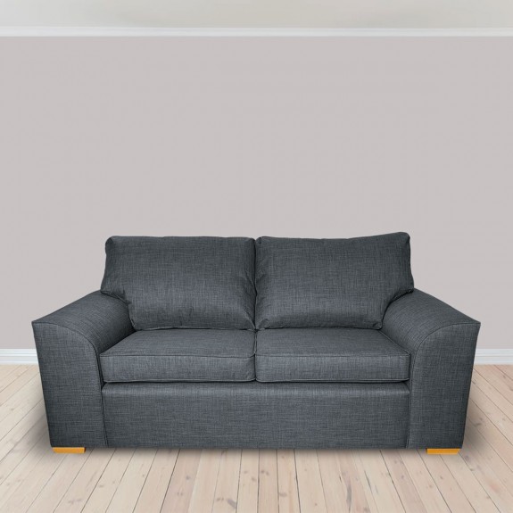 Dallas Three Seater Sofa in a Lena Plain Marl Grey Fabric | Beaumont