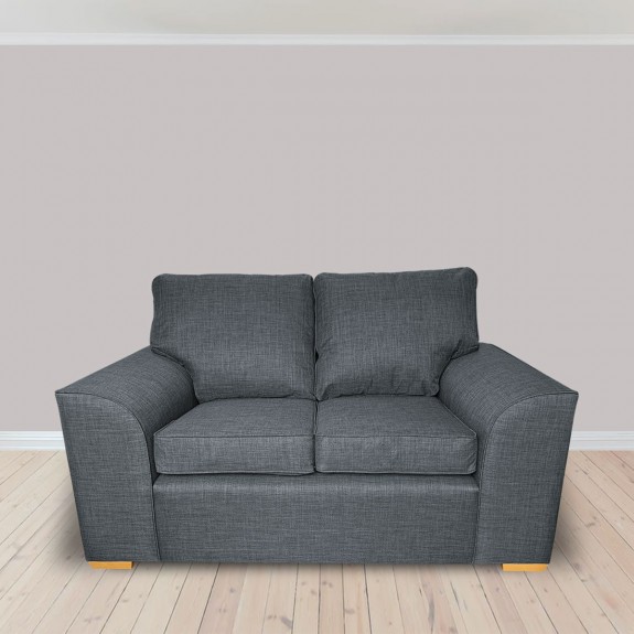 Dallas Two Seater Sofa in a Lena Plain Marl Grey Fabric | Beaumont