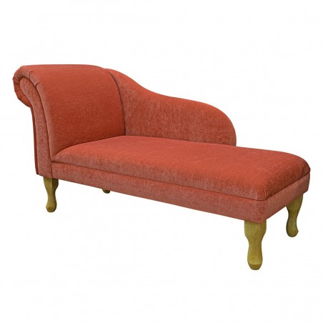 Medium Chaise Longue in a Pimlico Crush Copper Fabric SR16017 | Beaumont