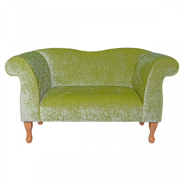 Small Chaise Sofa in Pastiche Slub Lime Green Fabric SR18020 | Beaumont
