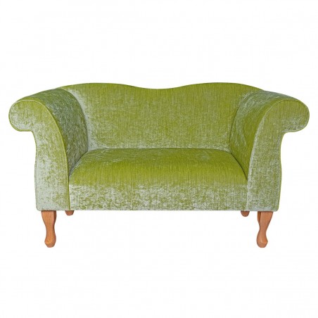 Small Chaise Sofa in Pastiche Slub Lime Green Fabric SR18020 | Beaumont