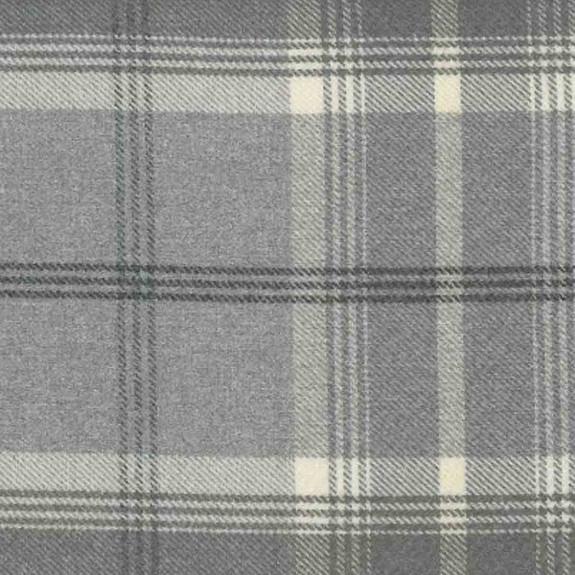 LUXE 56" Medium Window Seat Settle in a Balmoral Dove Grey Tartan Traditional Fabric
