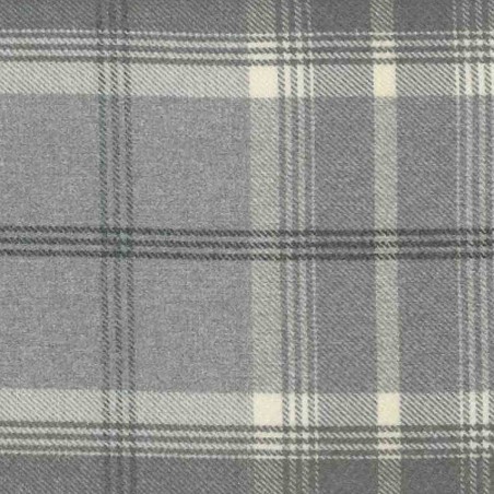 Window Seat in Balmoral Dove Grey Tartan Fabric | Beaumont