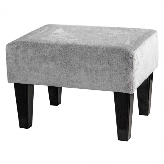 Small soft velvet grey Footstool