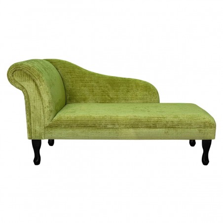 Medium Chaise Longue Sofa Daybed in a Topaz Lime Green Fabric | Beaumont