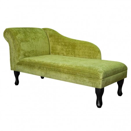 Medium Chaise Longue Sofa Daybed in a Topaz Lime Green Fabric | Beaumont