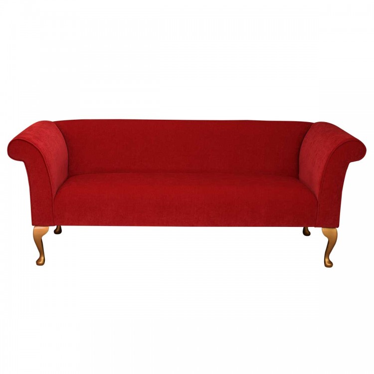 Compact 3 Seater Sofa in Pimlico Crush Rouge Fabric SR16022 | Beaumont