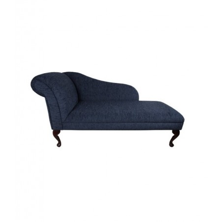 Medium Chaise Longue in a Carnaby Plush Blue Fabric SR15913 | Beaumont