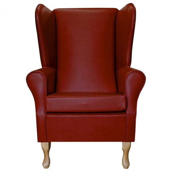 Large High Back Chair in a Denver Smooth Tan Vinyl