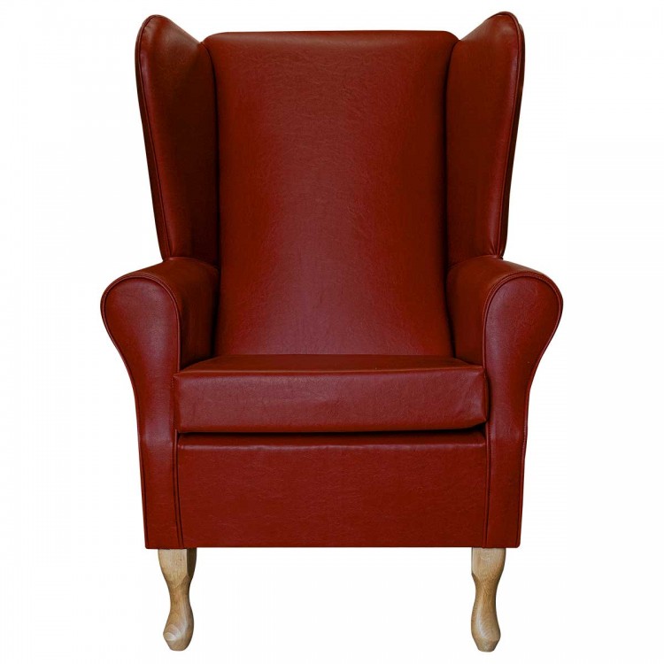 Large High Back Chair in a Denver Smooth Tan Vinyl SR14401 | Beaumont