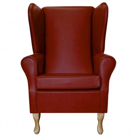 Large High Back Chair in a Denver Smooth Tan Vinyl SR14401 | Beaumont