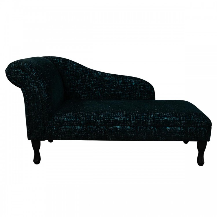 Chaise Longue in a Zonda Sapphire Metallic Fleck Fabric | Beaumont