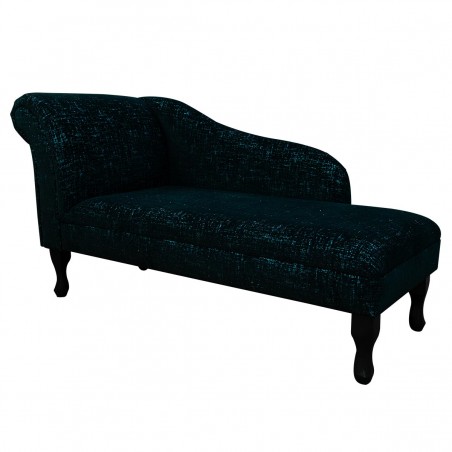 Chaise Longue in a Zonda Sapphire Metallic Fleck Fabric | Beaumont
