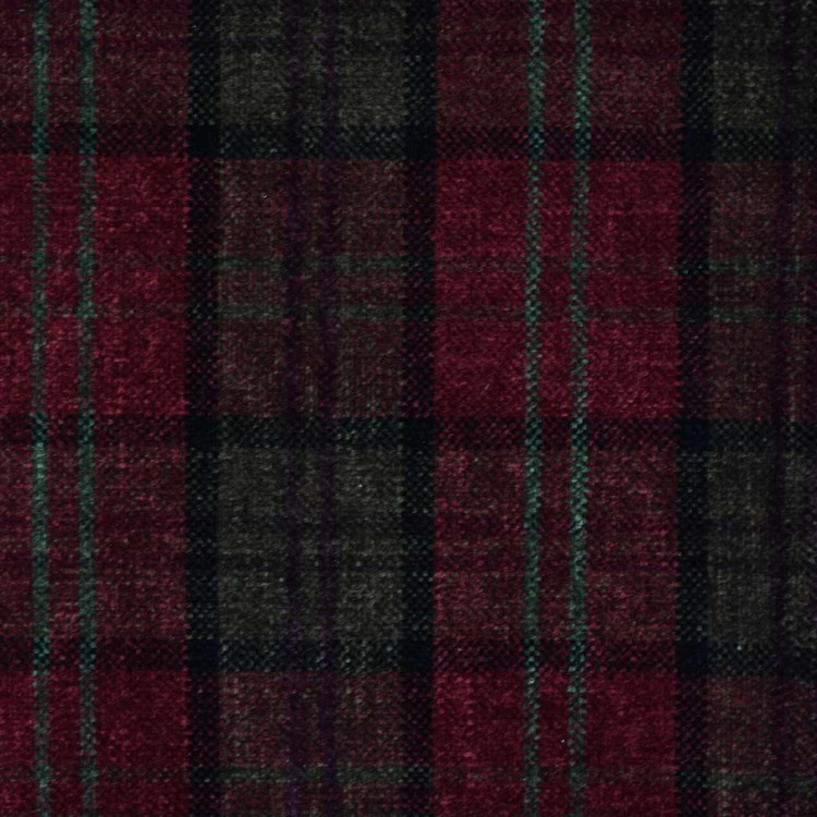 Small Chaise Sofa in a Lana Red Tartan Fabric LANA1258 | Beaumont