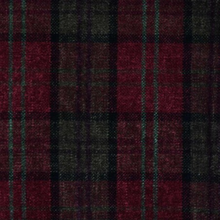 Small Chaise Sofa in a Lana Red Tartan Fabric LANA1258 | Beaumont