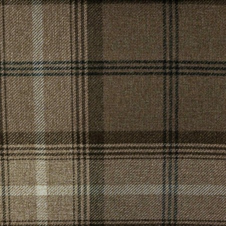 Large High Back Chair in Sophie Check Chocolate Fabric  | Beaumont