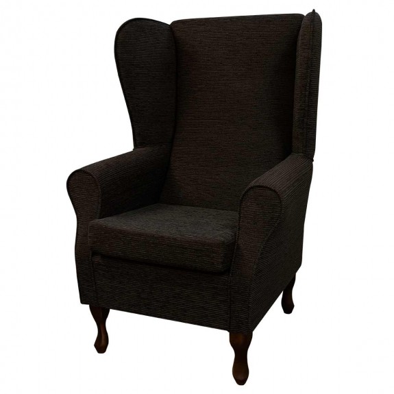 Large High Back Chair in Portobello Cord Mocha Fabric SR15756 | Beaumont