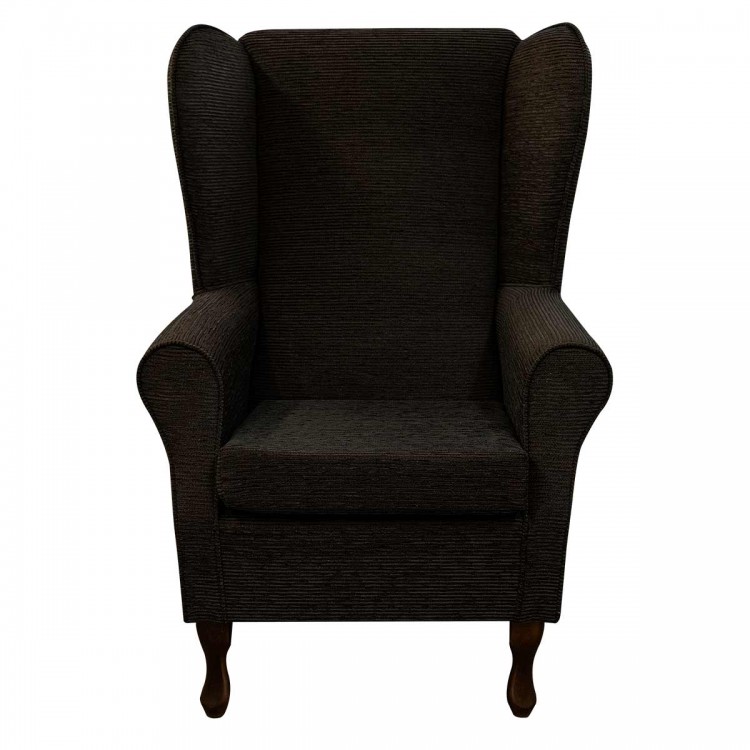 Large High Back Chair in Portobello Cord Mocha Fabric SR15756 | Beaumont