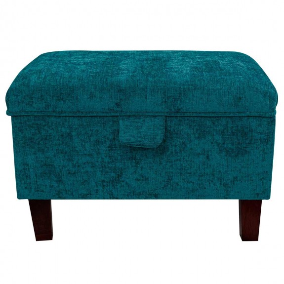 Storage Footstool, Ottoman, Pouffe in a Carlton Teal Fabric