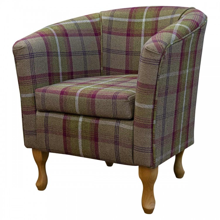 tartan tub chair in Balmoral Fabric