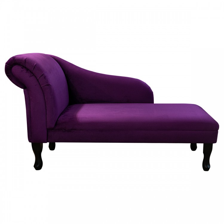 Medium Chaise Longue in a Monaco Amethyst Purple Fabric | Beaumont