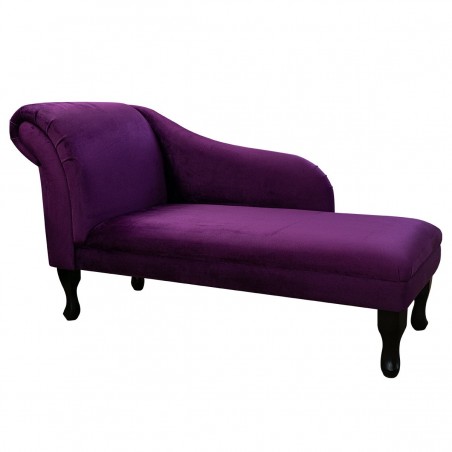 Medium Chaise Longue in a Monaco Amethyst Purple Fabric | Beaumont