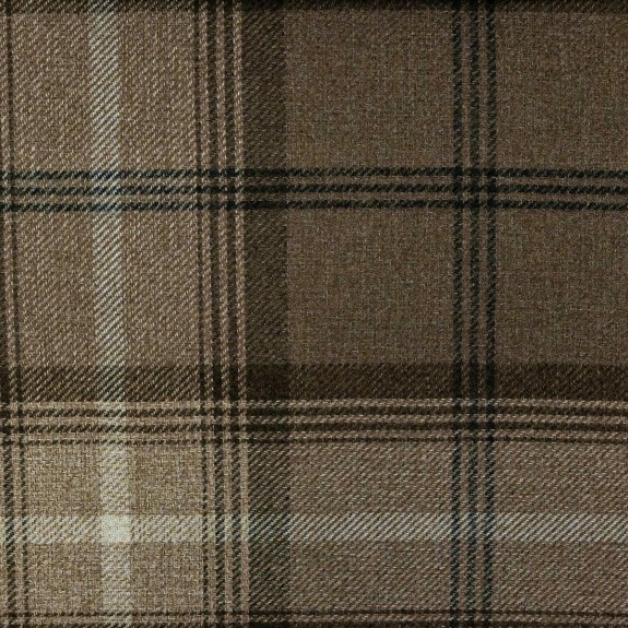 LUXE 41" Mini Chaise Longue in a Sophie Check Chocolate Fabric