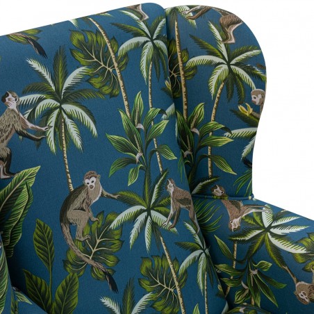 Monkey Teal fabric