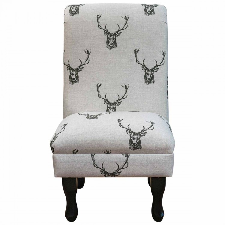 Bedroom Chair in a Stag Cotton Print Fabric | Beaumont