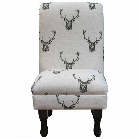 Bedroom Chair in a Stag Cotton Print Fabric | Beaumont