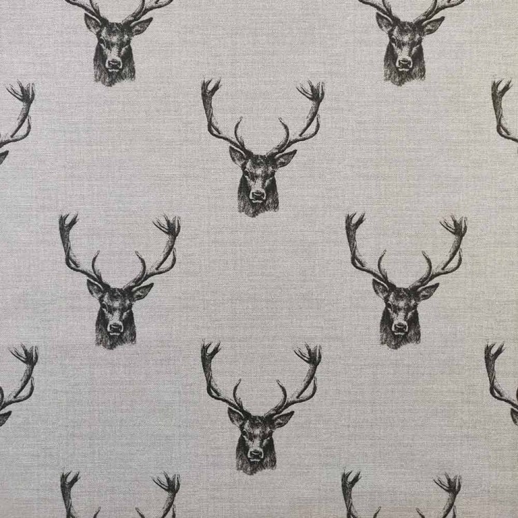 Duchess Wingback Fireside Armchair & Stool in a Stag Cotton Fabric | Beaumont