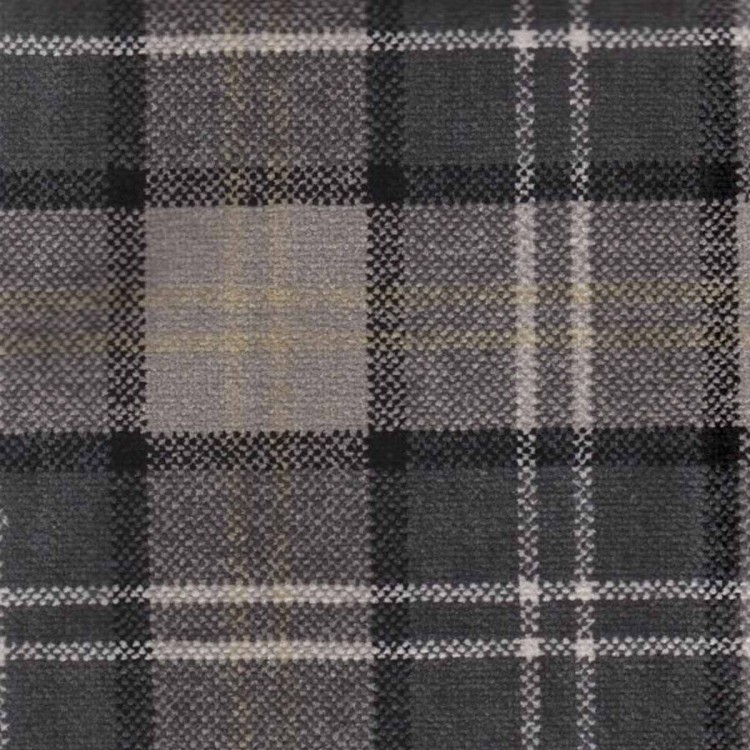 Medium Chaise Longue in Lana Granite Plaid Tartan LAN1260 | Beaumont