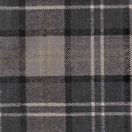 Medium Chaise Longue in Lana Granite Plaid Tartan LAN1260 | Beaumont