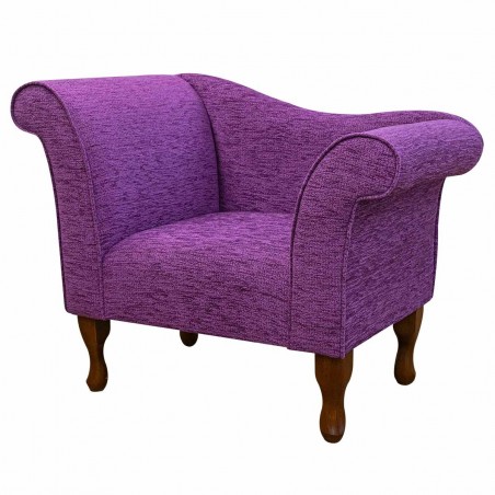 boucle chair in purple fabric