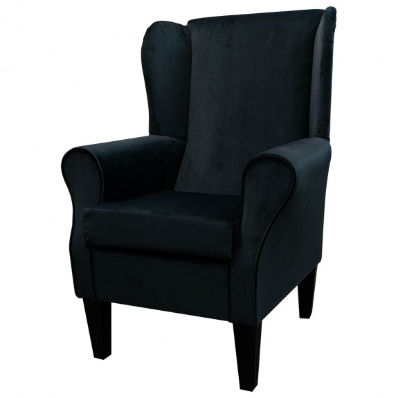 Standard Wingback Fireside Westoe Chair in a Malta Cosmic Deluxe Velvet Fabric